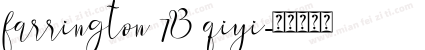 farrington 7B qiyi字体转换